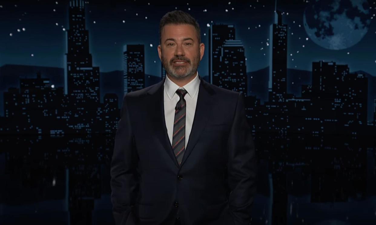 <span>Jimmy Kimmel on the House voting to ban TikTok: ‘This is a big deal. This is like iPhone Footloose, and there’s no Kevin Bacon to save us.’</span><span>Photograph: YouTube</span>