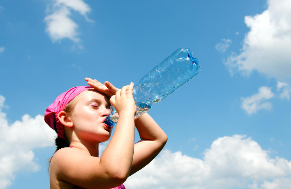 Drinking plenty of water is essential to keeping cool in hot weather. 