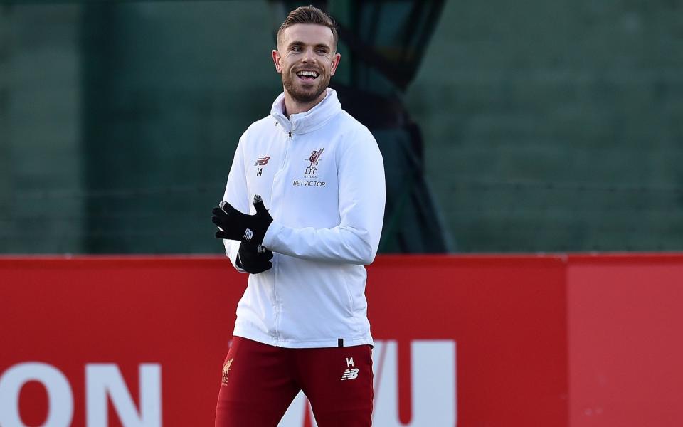 Jordan Henderson trains for Liverpool - Liverpool FC