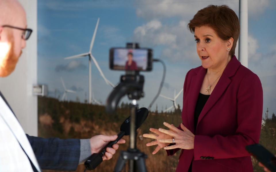 Scottish First Minister Nicola Sturgeon Visits Whitelee Wind Farm - Getty Images Europe 