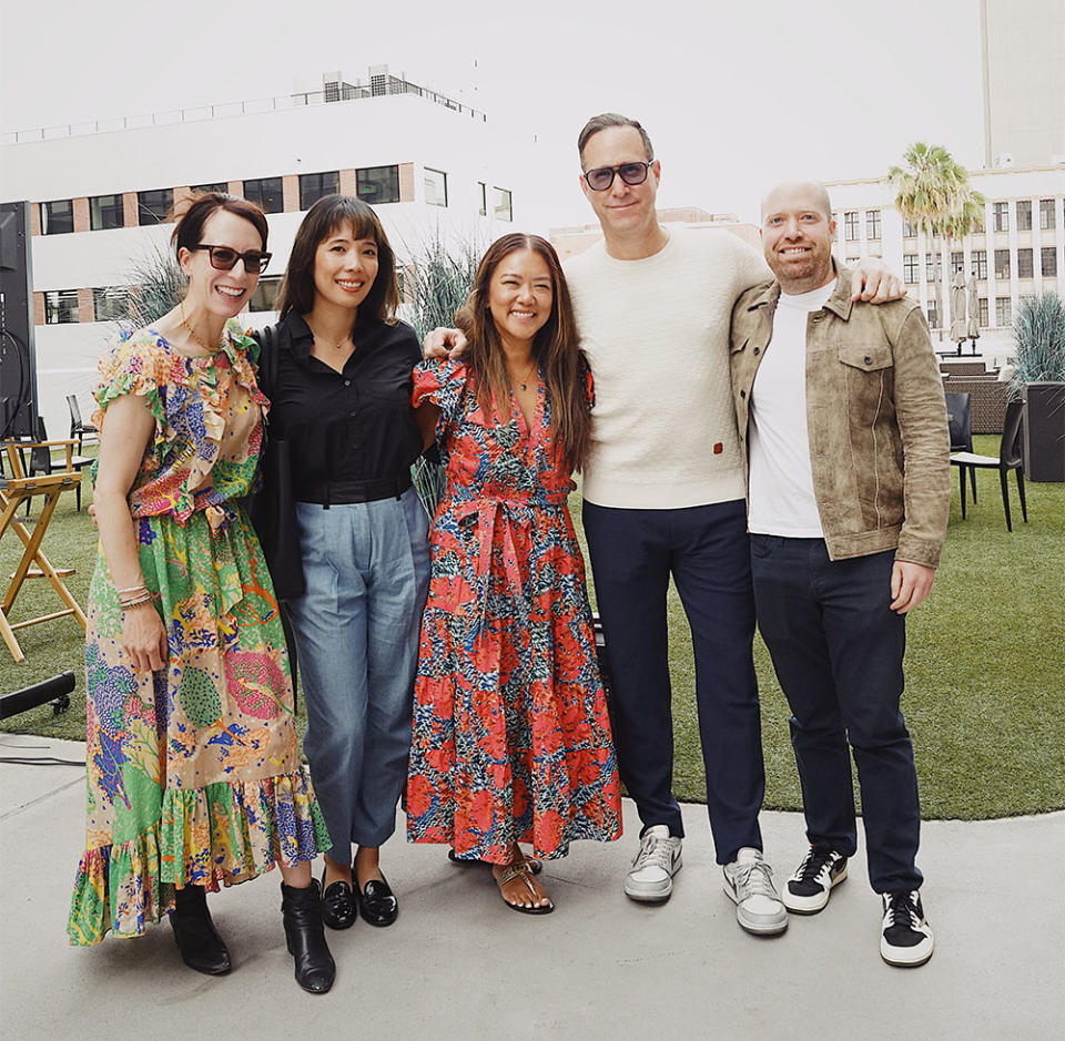 Sarah Self, WME Co-Head of Motion Picture Literary Department; Enid Portuguez, Writers Guild Foundation Director of Communications and Events; Ginger Chan, WME Chief Marketing Officer; Richard Weitz, WME Co-Chairman; Roger Green, WME Co-Head of Motion Picture Literary Department at the WME and Writers Guild Foundation Host Emerging Writers Workshop