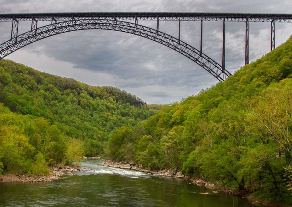 New River Gorge Bridge has the longest steel arch in the U.S., according to the park and preserve. The arch measures 1,700 feet long.