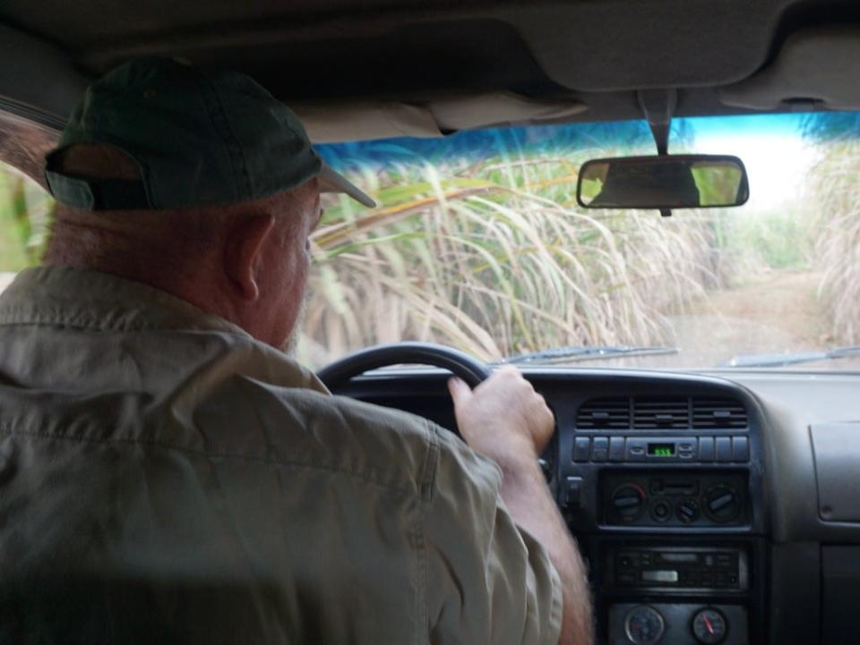 Stephen Sandusky driving on the private road to his Costa Rica farm in June 2019. (Supplied)