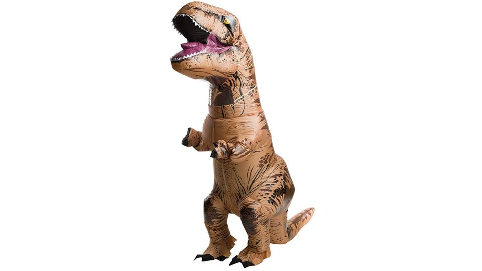 Stomp up a Jurassic Park-inspired storm in this blow-up costume.