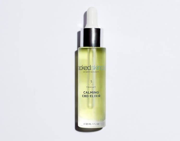 This <strong><a href="https://fave.co/2B6jpJ8" target="_blank" rel="noopener noreferrer">calming facial oil delivers targeted CBD to soothe the skin</a></strong>, reduce inflammation, support healing and maintain moisture for a naturally dewy, glowing complexion. The CBD combined with rosehip oil works together to suppress inflammation, soothe headaches and promote restful sleep, all while it boosts your skin's natural elasticity and improve its tone overnight. <strong><a href="https://fave.co/2B6jpJ8" target="_blank" rel="noopener noreferrer">Get it at StackedSkincare on sale for $77</a></strong>.