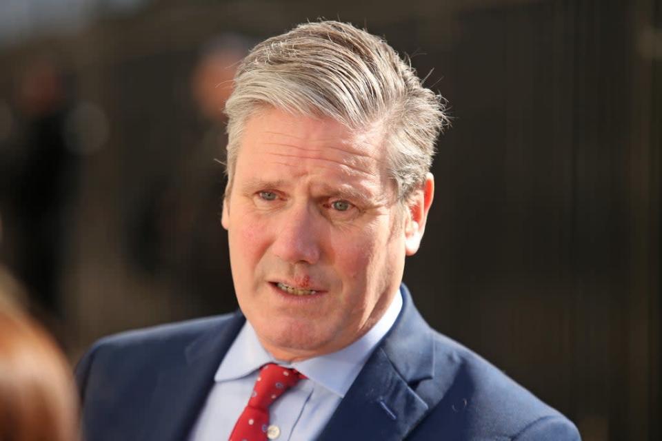 Labor leader Sir Keir Starmer has called on the government to suspend his contracts with P&O (James Manning/PA) (PA Wire)