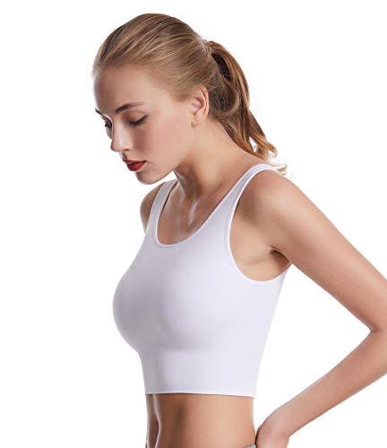 Buy RUNNING GIRL Sports Bra for Women, Criss-Cross Back Padded Strappy  Sports Bras Medium Support Yoga Bra with Removable Cups(WX2353.White.CN:L,US:M)  at