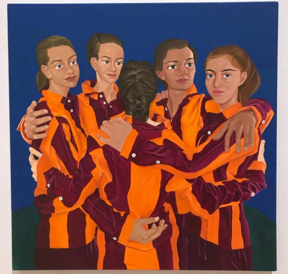 En su cuadro "Huddle", Fay Sanders reinterpreta una obra emblemática de Matisse.