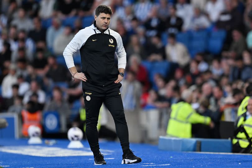 Mauricio Pochettino reacts on the touchline