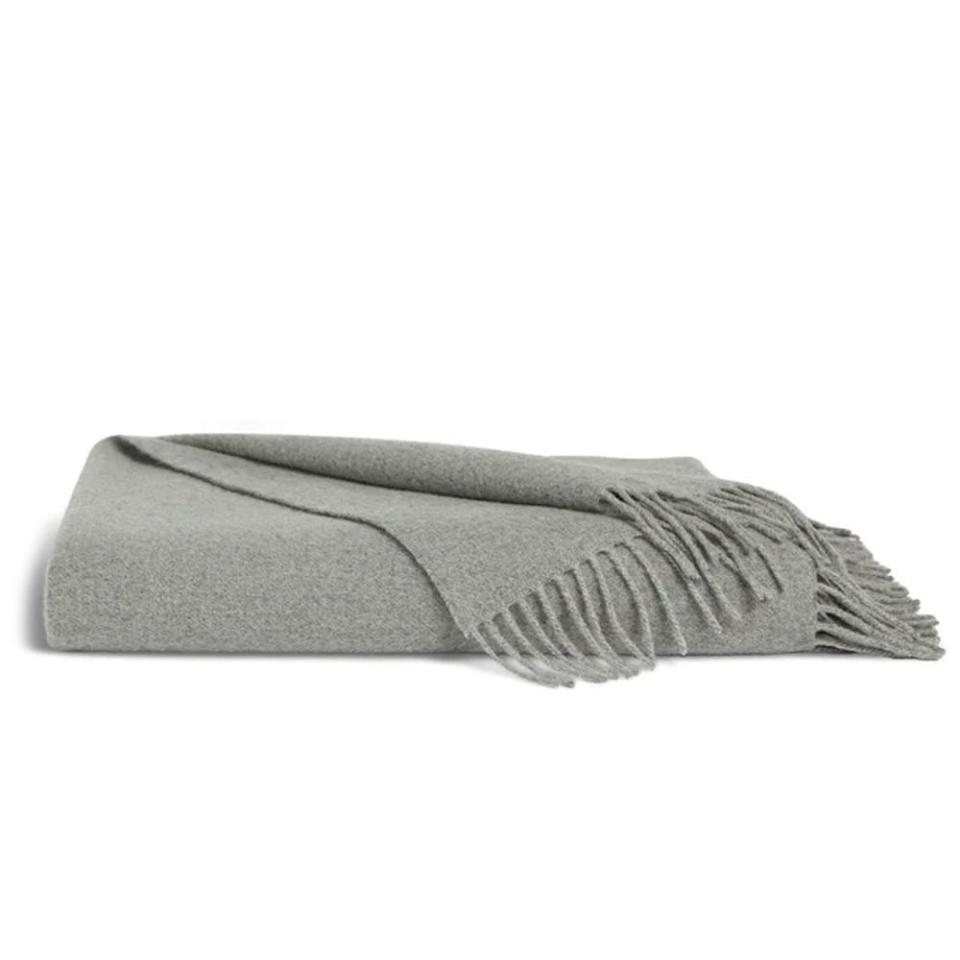 10) Cashmere-Lambswool Throw Blanket