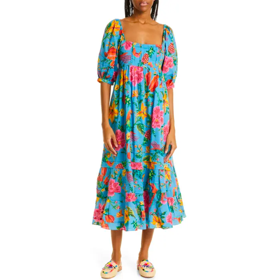 3) Farm Rio Toucans Garden Midi Dress