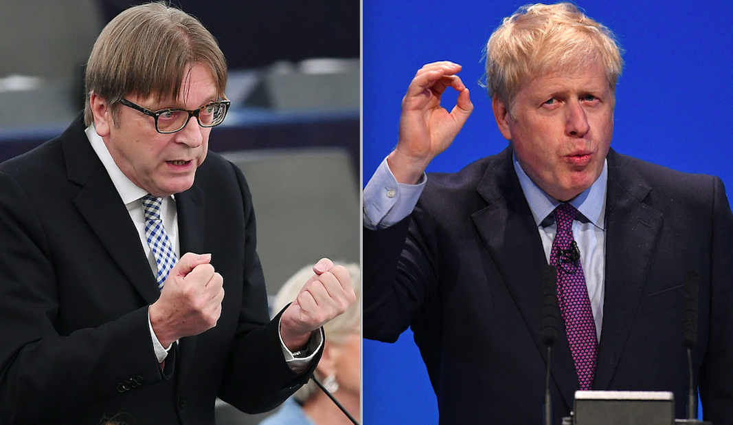 Guy Verhofstadt has launched a furious rant against Boris Johnson's Brexit plans (Getty)