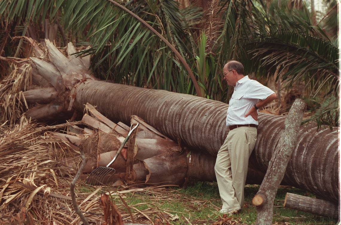 In this file photo from Sept. 10, 1992, Fairchild Tropical Botanic Garden bears the mark of Hurricane Andrew, the Category 5 storm that made landfall in Homestead, about 25 miles south, on Aug. 24, 1992. Though a compact hurricane, Andrew’s winds still did a lot of damage in parts of Coral Gables where Fairchild is located.