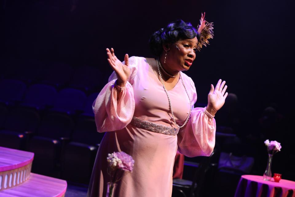 Devereaux as The Woman of the World in ASF's production of "Blues in the Night."