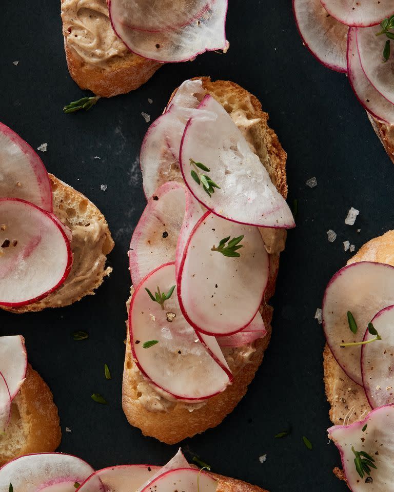 Brown Butter Radish Crostini