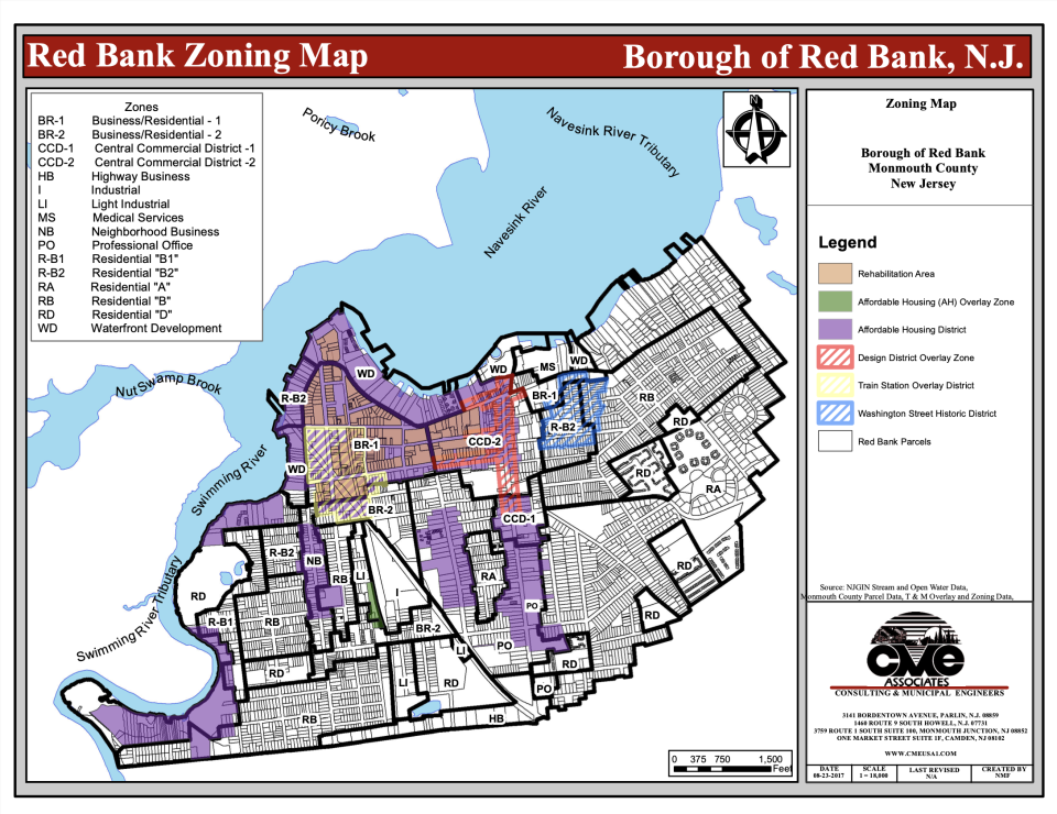 Red Bank Zoning Map