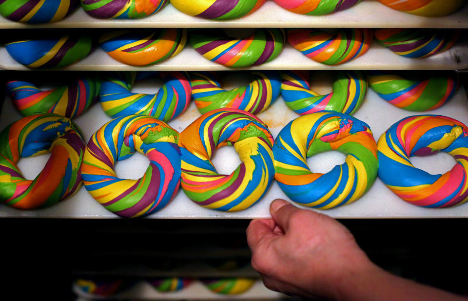 RAINBOW BAGELS