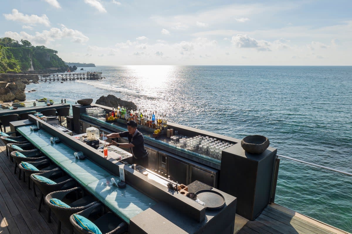 Mixologists shake up Tropical Bamboo cocktails with basil-infused arak at the Ayana Resort  (Ayana Resort Bali)