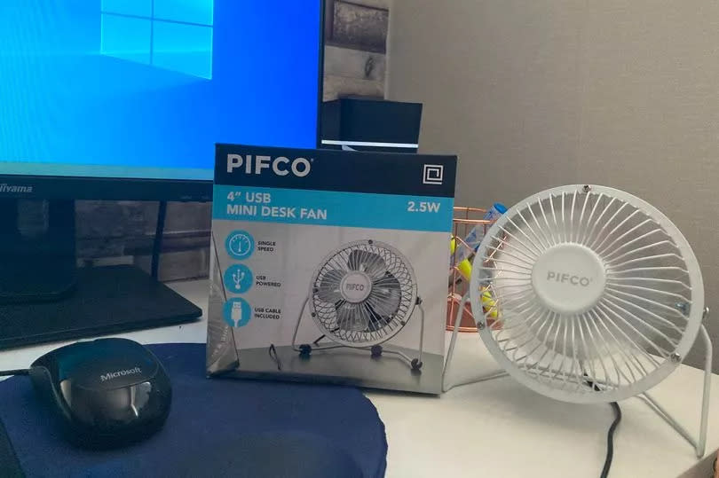 My £2.99 desk fan keeps me cool all day and cost pennies to run