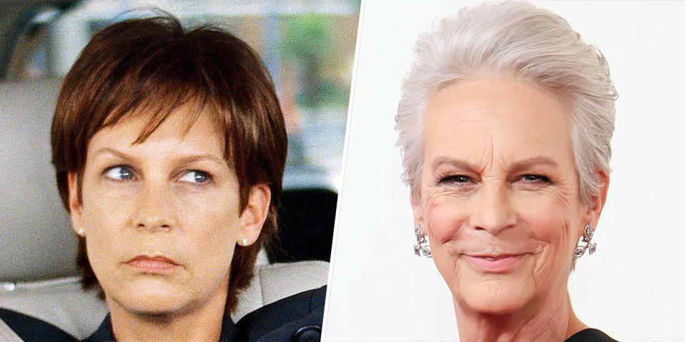 Jamie Lee Curtis then and now. (Alamy Stock Photo / Getty Images)