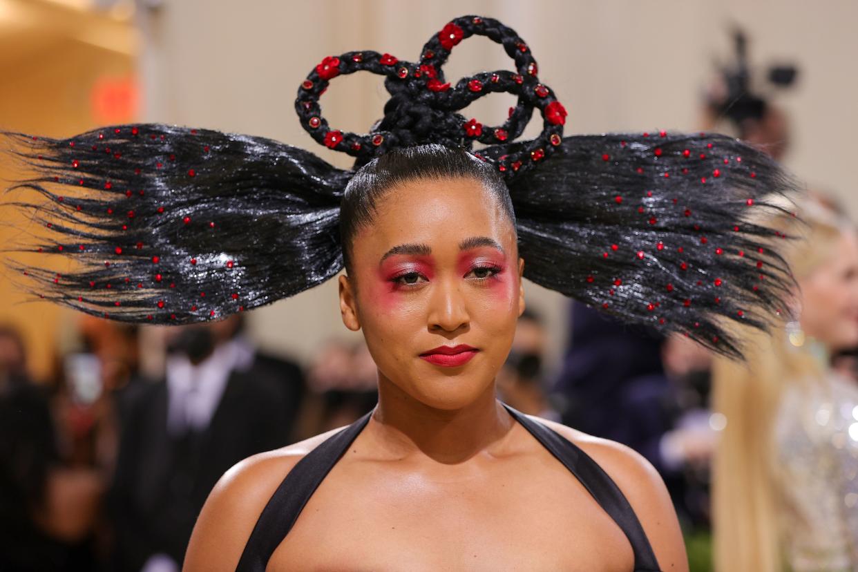 Co-chair Naomi Osaka attends The 2021 Met Gala Celebrating In America: A Lexicon Of Fashion at Metropolitan Museum of Art on Sept. 13, 2021 in New York.