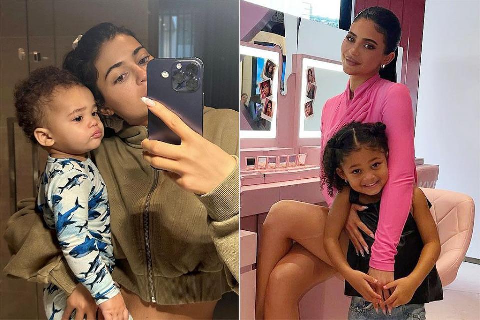 Kylie Jenner/Instagram (2) Kylie Jenner with son Aire and daughter Stormi