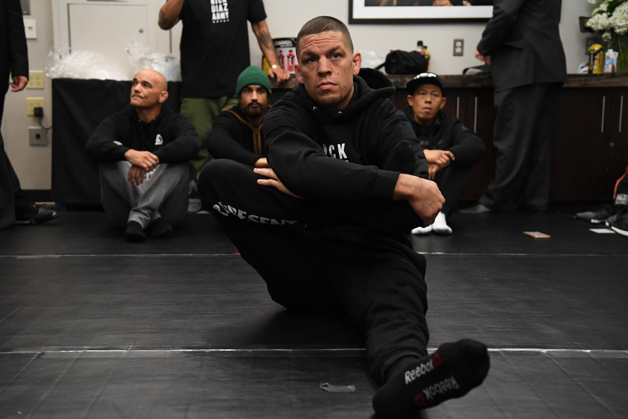 Nate Diaz is considering legal action after the Miami Herald published and then retracted a false story about Diaz being arrested for domestic violence. (Photo by Mike Roach/Zuffa LLC via Getty Images)