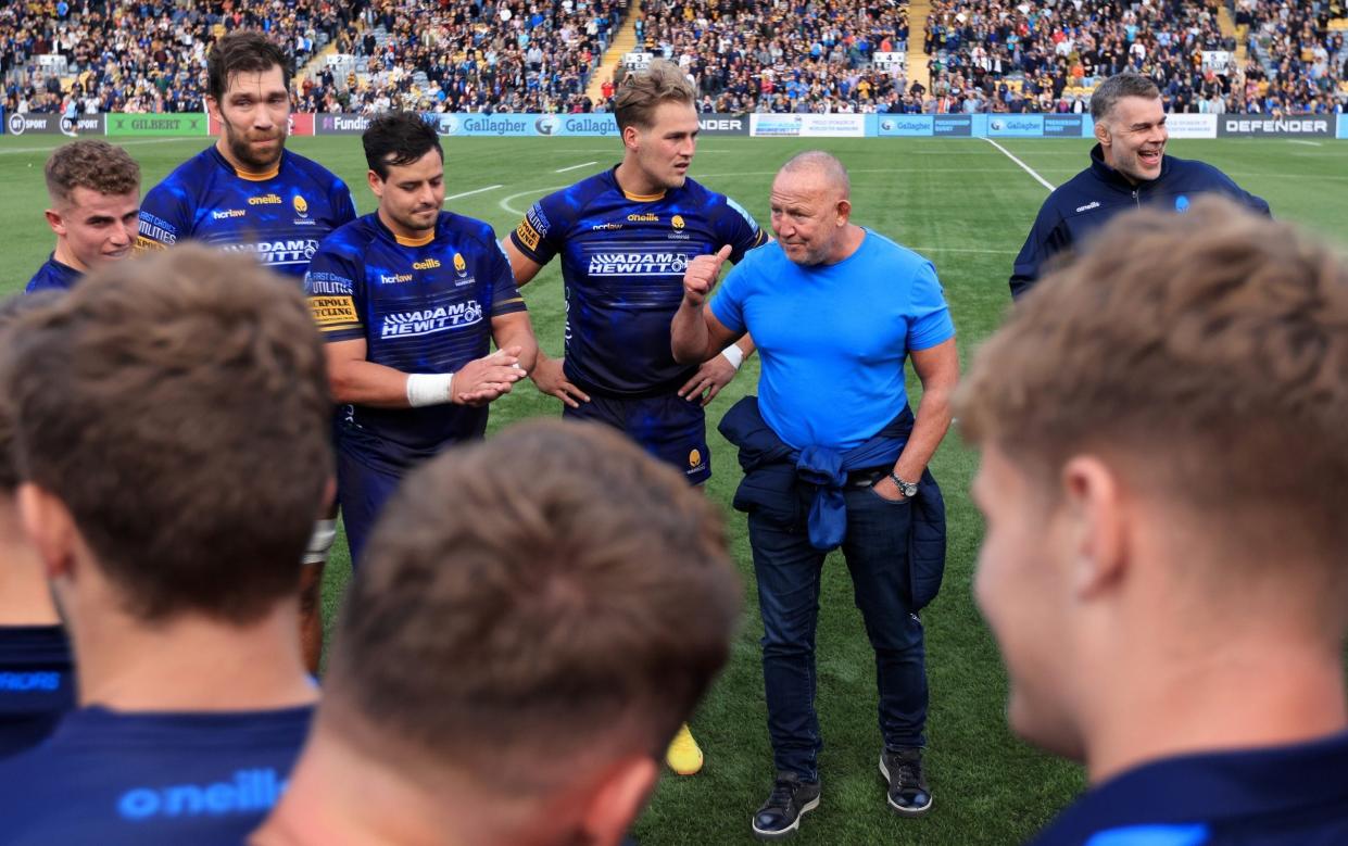 Steve Diamond and players - Worcester D-Day Q&A: What happens next at Sixways? - GETTY IMAGES