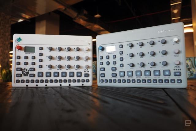 Elektron's Model:Cycles and Model:Samples grooveboxes are on