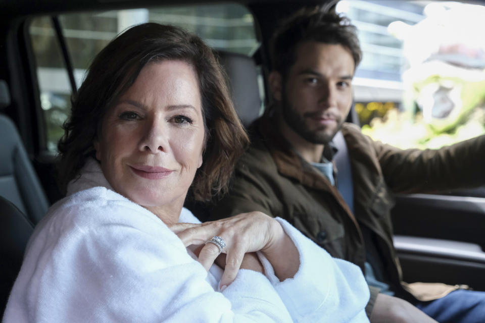 Marcia Gay Harden and Skylar Astin on CBS’ “So Help Me Todd.” - Credit: CBS