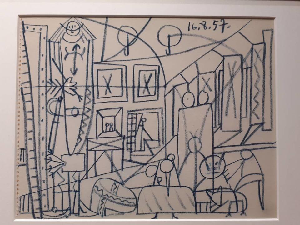 Pablo Picasso, un boceto para ‘Las Meninas’, Cannes, 1957.