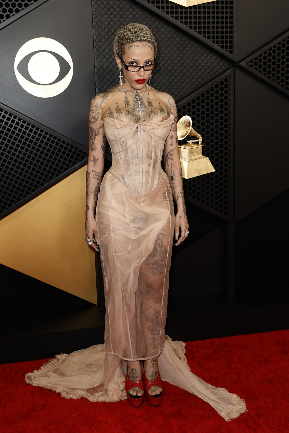 Doja Cat attends the 66th GRAMMY Awards.