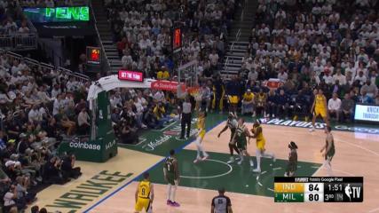 Tyrese Haliburton with a 2 Pt vs. Milwaukee Bucks