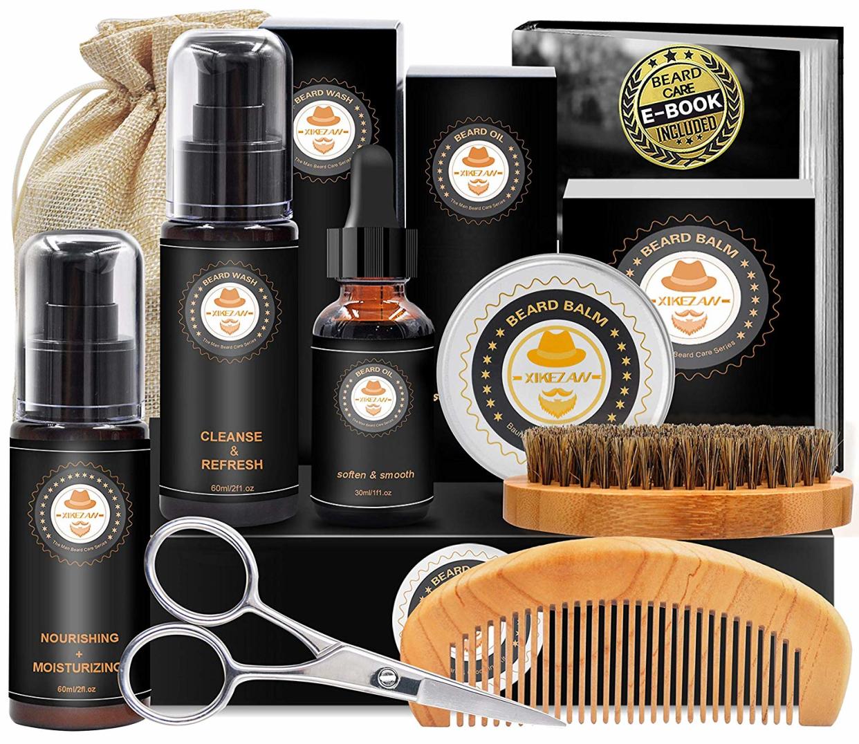 best last minute gift ideas, macho beard gift set