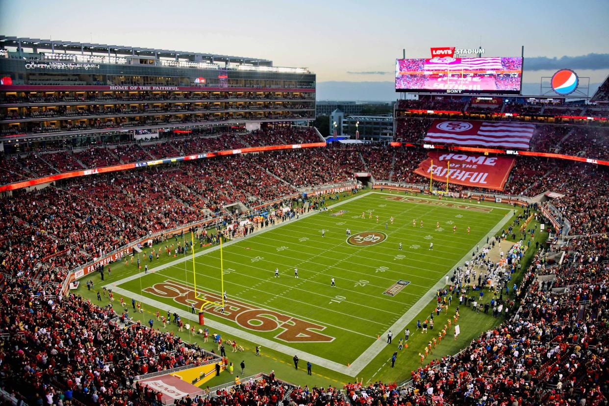 A general view of Levi's Stadium during a game between the San Francisco 49ers and the Los Angeles Rams.