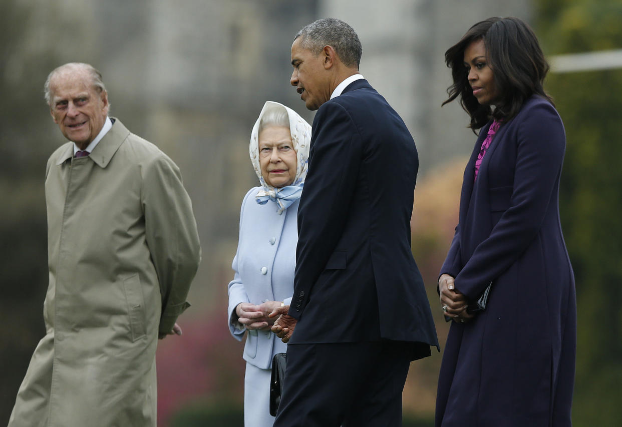 Barack and Michelle Obama with the Queen and Prince Philip in 2016 [Photo: PA]