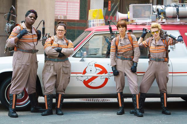 Columbia Pictures/Courtesy Everett Collection Leslie Jones, Melissa McCarthy, Kristen Wiig and Kate McKinnon in "Ghostbusters" (2016)