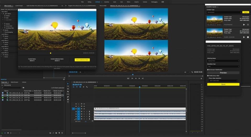 Adobe Premiere Pro with Insta360 plug-in