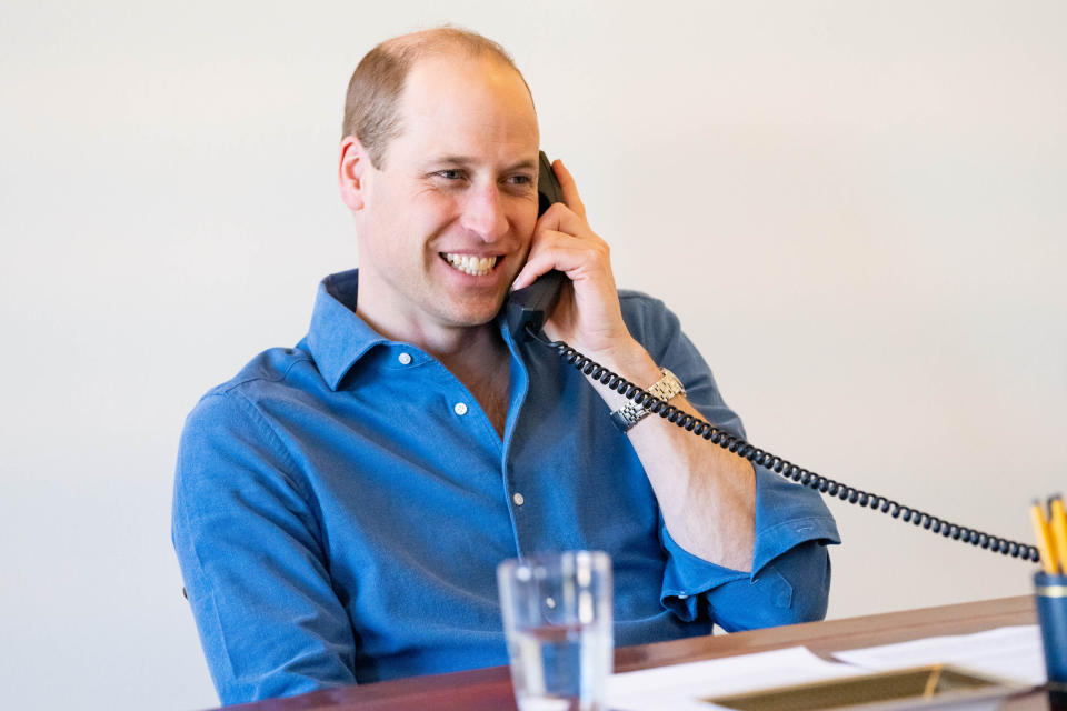 EMBARGOED TO 2230 TUESDAY APRIL 6 Undated handout photo issued by Kensington Palace of the Duke of Cambridge making a series of telephone calls to personally thank NHS staff and volunteers for their work through the pandemic. Issue date: Tuesday April 6, 2021.