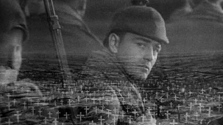 Una escena del film Sin novedad en el frente (1930) 