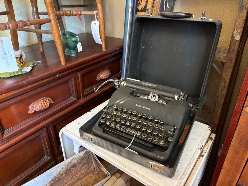 A vintage typewriter seen at Here We Go Again in Abilene signifies the unique finds to be found in store Wednesday, April 3, 2024.