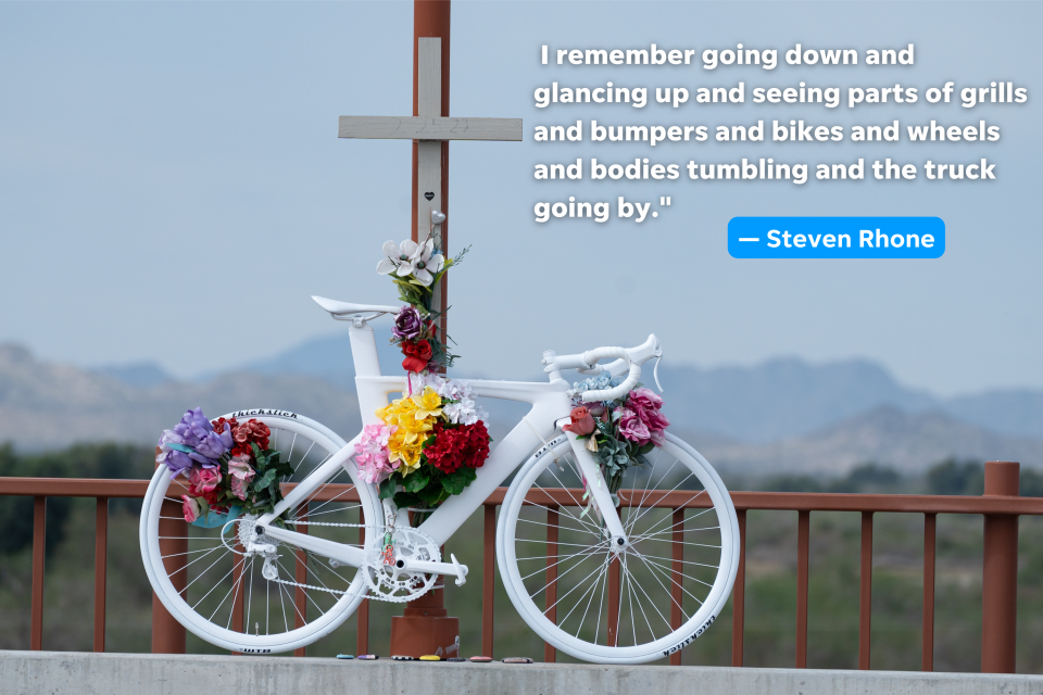 Steven Rhone was injured in the crash on South Cotton Lane Bridge while riding with his cycling group in February 2023.