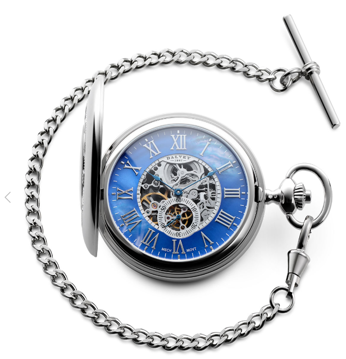 Pocket Watch Dalvey Half Hunter Skeletal Pocket Watch