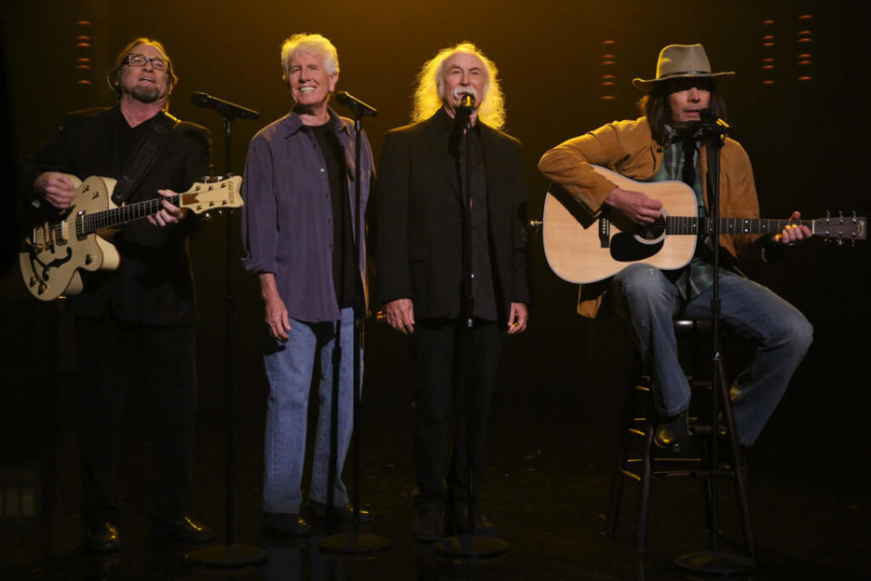CSNY on ‘The Tonight Show Starring Jimmy Fallon’ in 2014. (Credit: Douglas Gorenstein/NBCU Photo Bank/NBCUniversal via Getty Images via Getty Images)