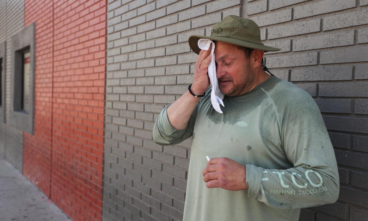 <span>Excessive heat continues to batter millions of people in California, Nevada and Arizona.</span><span>Photograph: Zoe Meyers/Reuters</span>