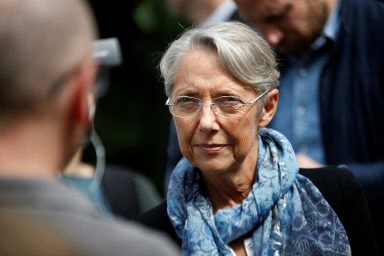 La Première ministre Elisabeth Borne à Bernières-le-Patry, le 21m ai 2022 dans le Calvados - Sameer Al-DOUMY © 2019 AFP