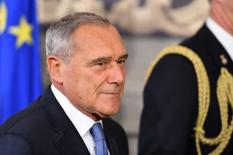 President of the Italian Senate Pietro Grasso leaves after meeting with Italy's President Sergio Mattarella on the first day of consultations of political parties, representants of the parliament and of the Senate