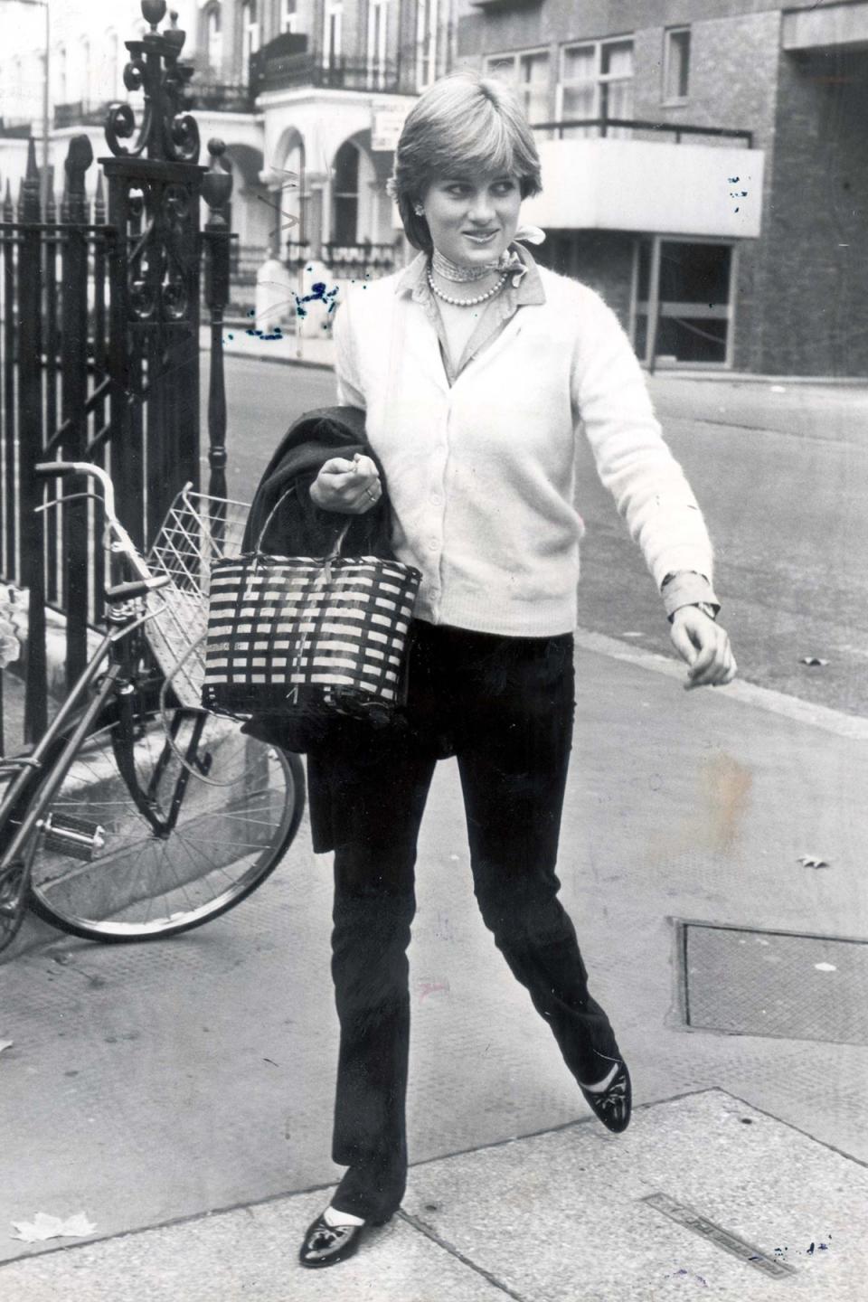 Lady Diana Spencer (Diana, Princess of Wales) leaving her flat in 1980 ( Neville Marriner/Associated Newspapers)
