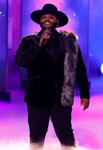 <p>Trae Patton/NBC/Getty</p> Asher HaVon on 'The Voice'.