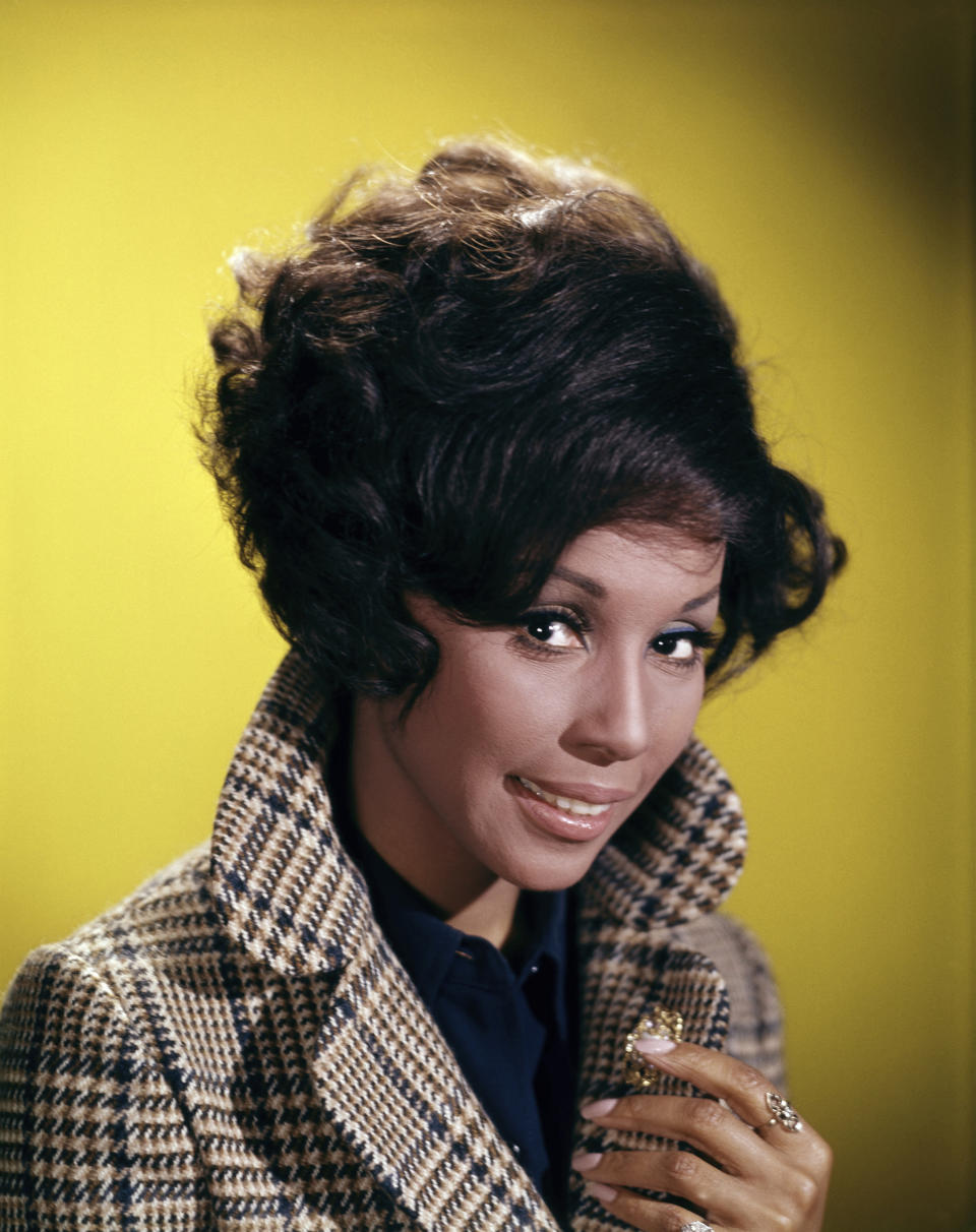 This 1972 image shows singer and actress Diahann Carroll. The Oscar-nominated actress who won critical acclaim as the first black woman to star in a non-servant role in a TV series, died on Oct. 4, at her home in Los Angeles after a long battle with cancer. She was 84. (AP Photo/Jean-Jacques Levy)